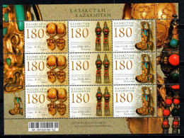 Kazakhstan 2009 Mi. 643-645 Mini Feuille 100% Neuf ** Or, Ate, Bijoux - Kazajstán