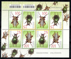 Kazakhstan 2008 Mi. 632-633 Mini Feuille 100% Neuf ** Insectes - Kazakistan