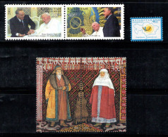 Kazakhstan 2001 Mi. 352-353,357-359 Neuf ** 100% Pape Jean-Paul II, Costumes - Kazachstan