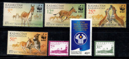 Kazakhstan 2001 Mi. 345-351 Neuf ** 100% Animaux, Faune, Alma-Ata, Emblème - Kazajstán