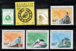 Kazakhstan 1999 Mi. 242-248 Neuf ** 100% Nouvel An, Trains - Kazachstan