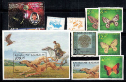 Kazakhstan 1996 Mi. 134-143, Bl. 7 Neuf ** 100% Espace, Papillons, Chasse - Kazakhstan