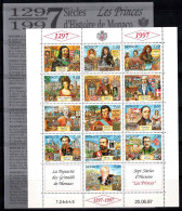 Monaco 1997 Mi. 2363-75 Mini Feuille 100% Neuf ** Dynastie Grimaldi, Louis Ier... - Other & Unclassified