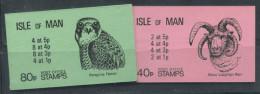 Île De Man 1979-80 Mi. 144-45,180-81 Carnet 100% Neuf ** Armoiries,Faucon,Bélier - Man (Ile De)