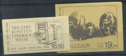 Suède 1983-84 Mi. 1225-29,1272-73 Carnet 100% Neuf ** Industrie De L'imprimerie,Animaux - 1981-..