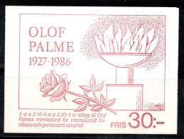 Suède 1986 Mi. 1384-85 Carnet 100% Neuf ** Olof Palme, Premier Ministre - 1981-..