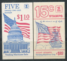 ÉTATS-UNIS 1978-85 Mi. 1352,1739 Carnet 100% Neuf ** Drapeau National - 1981-...