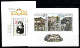 Slovaquie 2005-06 Mi. Bl.23,25 Bloc Feuillet 100% Neuf ** Monaca,Monuments,Cascades - Blocks & Sheetlets