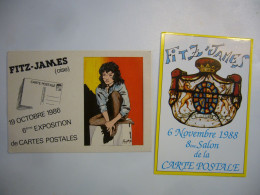 60    FITZ JAMES   Salon De La Carte Postale  (1986 Et 1988) - Ohne Zuordnung