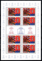 Slovaquie 2013 Mi. 714 Mini Feuille 100% Neuf ** Fleurs Brodées, Armoiries Nationales - Blocks & Sheetlets