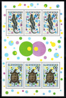 Slovaquie 2009 Mi. 621-22 Mini Feuille 100% Neuf ** Salamandre, Tortue - Blocks & Kleinbögen