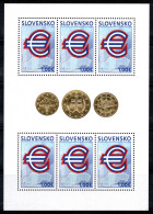 Slovaquie 2009 Mi. 596 Mini Feuille 100% Neuf ** Symbole De L'euro - Blokken & Velletjes