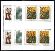 Slovaquie 2001 Mi. 410-12 Mini Feuille 100% Neuf ** Peintures, Saint-Michel... - Blocks & Sheetlets