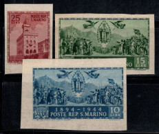 Saint-Marin 1945 Sass. 278 D/E/F Neuf ** 80% Palais Du Gouvernement, Saint-Marin - Unused Stamps