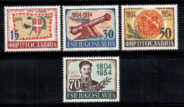 Trieste B 1954 Sass. 113-16 Neuf ** 100% Surimprimé Soulèvement Serbe... - Mint/hinged