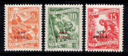 Trieste B 1954 Sass. 98-100 Neuf ** 100% Surimprimé Economie Et Industrie - Mint/hinged