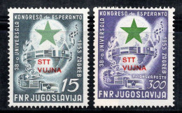Trieste B 1953 Sass. 90, A20 Neuf ** 100% Surimprimé Congrès D'espéranto - Ongebruikt