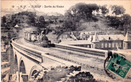 76 - Seine Maritime -  ELBEUF - Sortie Du Viaduc - Train Vapeur Sur Le Viaduc - Elbeuf
