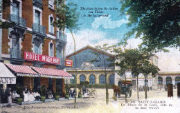 44 -  SAINT NAZAIRE - La Place De La Gare Coté De La Rue Thiers - Hotel Moderne - Saint Nazaire