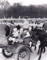 Photo 8.5 X 6.0  - PARIS 05 - Jardin Des Plantes - Promenade En Caleche - Ane - Mars 1956 - Places