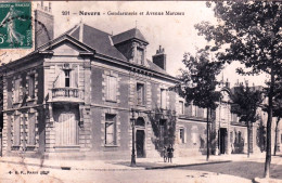 58 - Nievre -  NEVERS   - La Gendarmerie Et L Avenue Marceau - Nevers