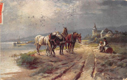 ILLUSTRATEUR - PAYSAGE - BORD DE MER, CHEVAUX - Other & Unclassified