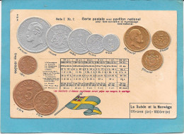 MONNAIES - La SUEDE Et NORVEGE - Numismatique - Gaufrée - Monnaies (représentations)