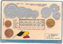 MONNAIES - La BELGIQUE - Numismatique - Gaufrée - Monedas (representaciones)