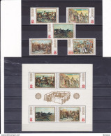BULGARIE 1971 Peintures, Batailles, Armée Yvert 1854-1858 + BF 33, Michel 2075-2079 + Bl 31  NEUF** MNH - Unused Stamps
