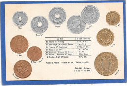 MONNAIES - JAPON - Numismatique - Gaufrée - Monnaies (représentations)