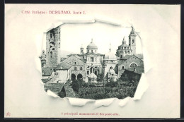Cartolina Bergamo, I Principali Monumenti Di Bergamo Alta  - Bergamo