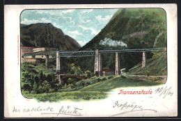 Lithographie Franzensfeste, Partie An Der Eisenbahnbrücke  - Altri & Non Classificati