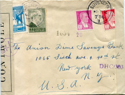 1944 Turkey Süveydiye Samandağ Censored To USA - Cartas & Documentos
