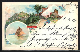 Artista-Cartolina Capri, Ortsansicht, Segelschiff, Feste  - Sonstige & Ohne Zuordnung