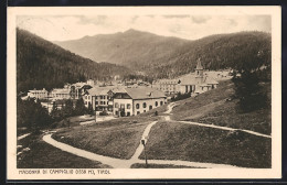 Cartolina Madonna Di Campiglio, Ortsansicht Mit Kirche  - Otros & Sin Clasificación