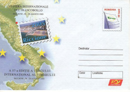 ROMANIA 079y2005: RICCIONE - PHILATELIC FAIRE, Unused Prepaid Postal Stationery Cover - Registered Shipping! - Ganzsachen