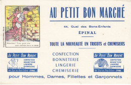 BUVARD & BLOTTER - AU PETIT MARCHé - Quai Des Bons Enfants - EPINAL - Imagerie Pellerin - Tricots Confection Bonneterie - Andere & Zonder Classificatie