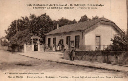 N°2613 W -cpa Cusset -café Restaurant Du Transvaal-  Tramway- - Sonstige & Ohne Zuordnung