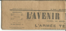 FRANCE JOURNAL COMPLET " L' AVENIR MILITAIRE " ARMEES DE TERRE ET DE MER 07/07/1891 A MARVEJOLS ( LOZERE ) LETTRE COVER - Oorlog 1870