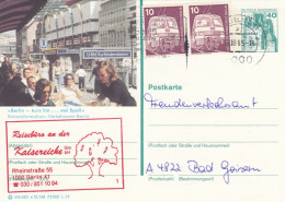 Deutschland. Bildpostkarte "Berlin - Kurz Hin ... Viel Spaß", Wertstempel 40 Pfg. Burgen Und Schlösser - Cartes Postales Illustrées - Oblitérées