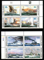 Marshall Islands 1989/90 - Mi.Nr. 276 - 279 + 310 - 313 - Postfrisch MNH - Schiffe Ships Militaria II. Weltkrieg - Bateaux