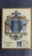 CPSM BLASON ARMOIRIES DE NIORT DEUX SEVRES 1 ER JOUR MAXIMUM TIMBRE 25 01 64  COMPOSITION HERALDIQUE R LOUIS IMBERT - Niort