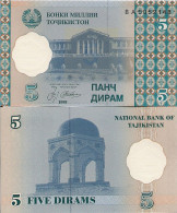 TADSCHIKISTAN - TADJIKISTÁN - 1 DRAM 1999 - P-10 - SIN CIRCULAR - UNZIRKULIERT - UNCIRCULATED - Tagikistan