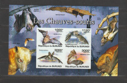 Burundi 2011 Bats / Les Chauves-souris S/S Imperforate/ND MNH/** - Blocks & Sheetlets