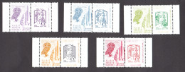 5 Porte-timbres Gommés - 2014 Ariane Vol 217 - Athena Fidus- Avec TVP Marianne De Ciappa & Kawena Neufs - 2013-2018 Marianne Of Ciappa-Kawena
