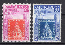 Y0120 - ITALIA Ss N°653/54 - ITALIE Yv N°591/92 ** TIMBRE DE TOSCANE - 1946-60: Nieuw/plakker