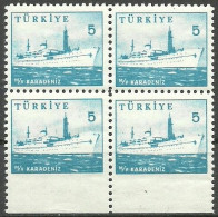 Turkey; 1959 Pictorial Postage Stamp 5 K. ERROR "Imperforate Edge" - Unused Stamps