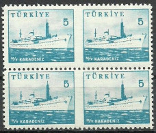 Turkey; 1959 Pictorial Postage Stamp 5 K. ERROR "Partially Imperforate" - Neufs