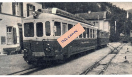 Le Waldenburgerbah  à Voie De 75 Cm - Motrice Et Remorque En Gare De Waldenburg En 1961 - Reproduction - Waldenburg