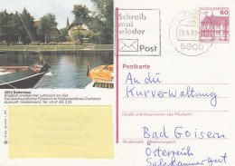 Deutschland. Bildpostkarte 2852 Bederkesa, Wertstempel 60 Pfg. Burgen Und Schlösser, Serie "l" - Postales Ilustrados - Usados
